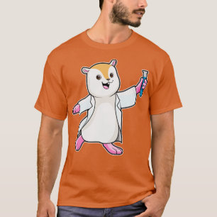 Hamster som Scientist med provrör T Shirt