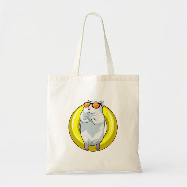 Hamster som simmar med simring tygkasse (Framsidan)