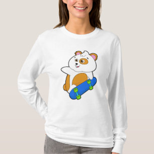 Hamster som Skater med Skateboard T Shirt