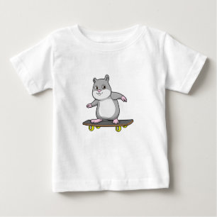Hamster som Skater med Skateboard T Shirt