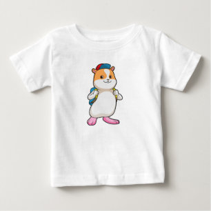 Hamster som Student med ryggsäck och hacka T Shirt