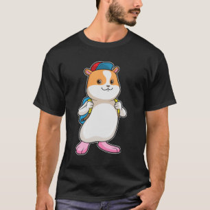 Hamster som Student med ryggsäck och hacka T Shirt