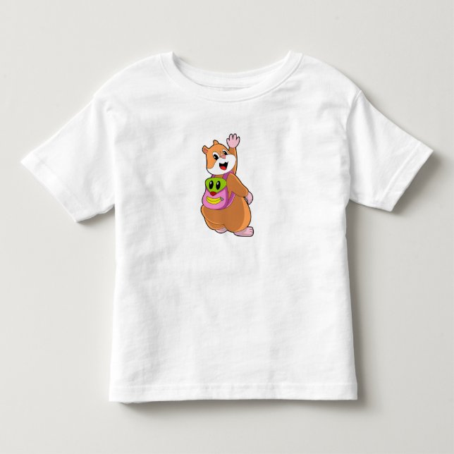 Hamster som Student med ryggsäck.PNG T Shirt (Framsida)