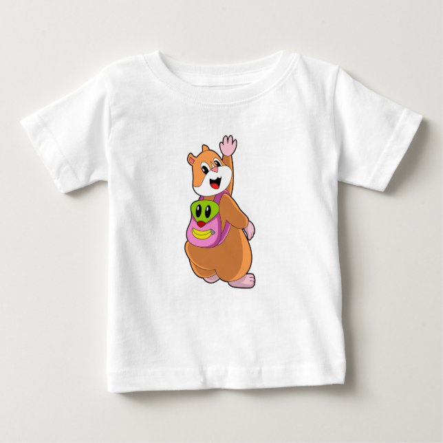 Hamster som Student med ryggsäck.PNG T Shirt (Framsida)