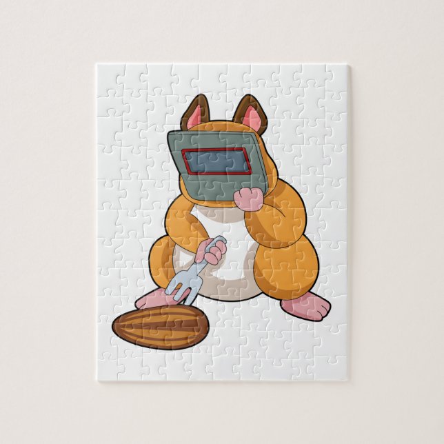 Hamster som svetsare.PNG Pussel (Vertikal)