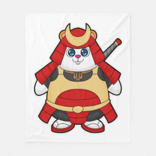 Hamster som Warrior med Armor Fleecefilt