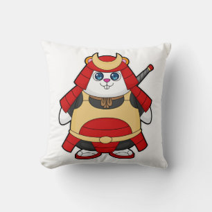 Hamster som Warrior med Armor Kudde