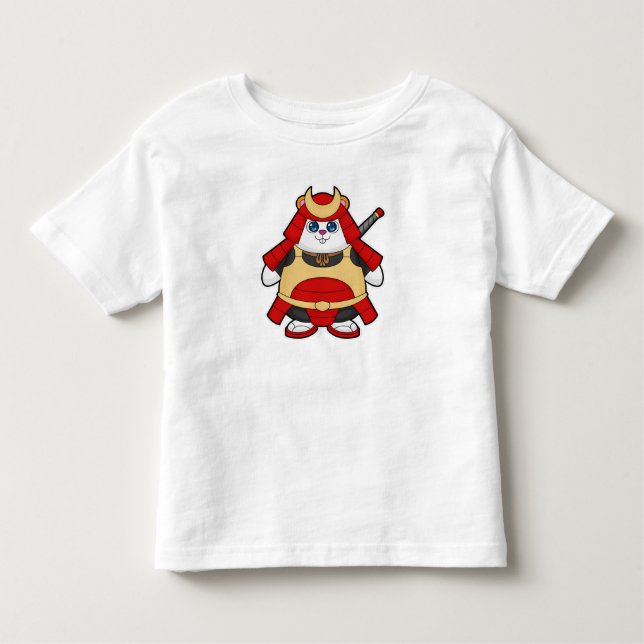 Hamster som Warrior med Armor T Shirt (Framsida)