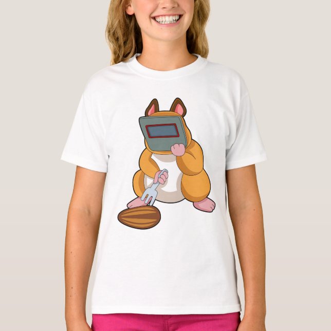 Hamster som Welder.PNG T Shirt (Framsida)