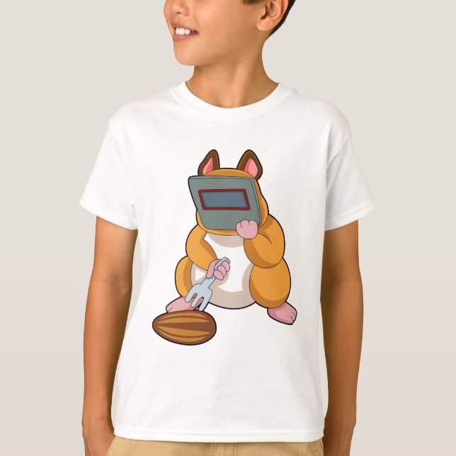 Hamster som Welder.PNG T Shirt (Framsida)