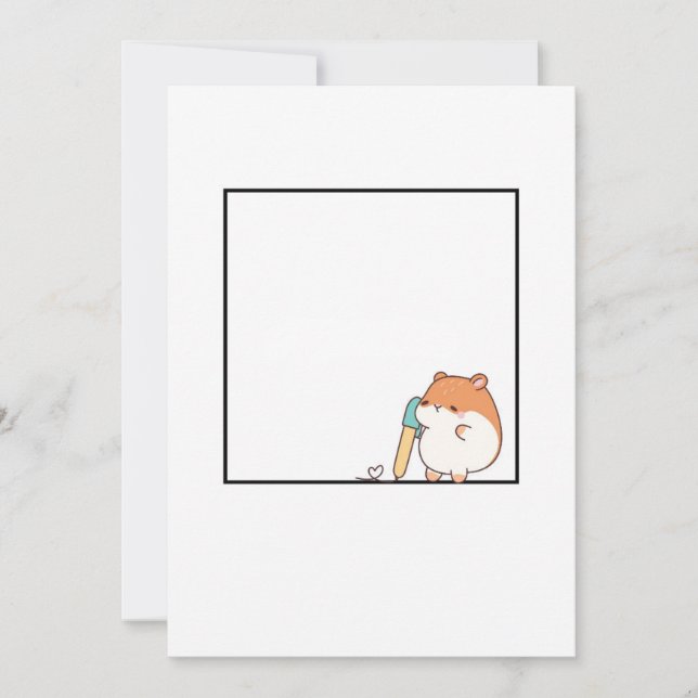 Hamster, söt hamster tema inbjudningar (Framsida)