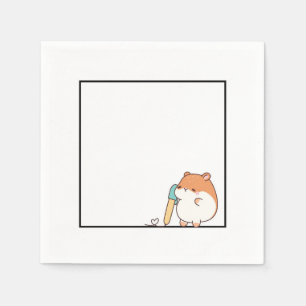 Hamster, söt hamster tema pappersservett