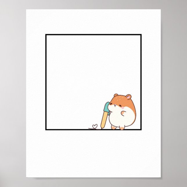 Hamster, söt hamster tema poster (Framsidan)