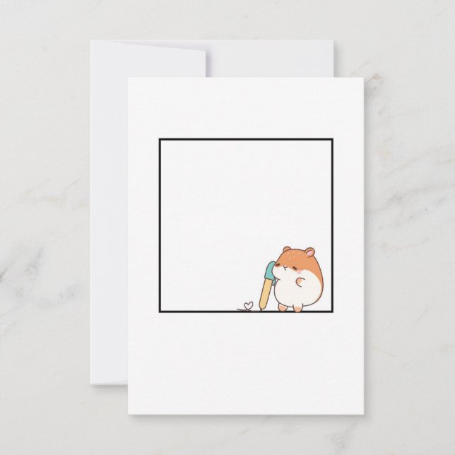 Hamster, söt hamster tema tack kort (Framsida)