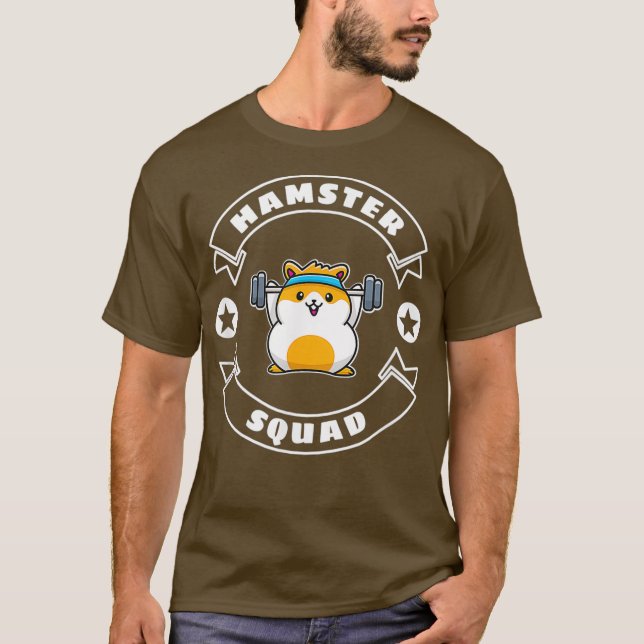 Hamster Squad Gym Sports Team T Shirt (Framsida)