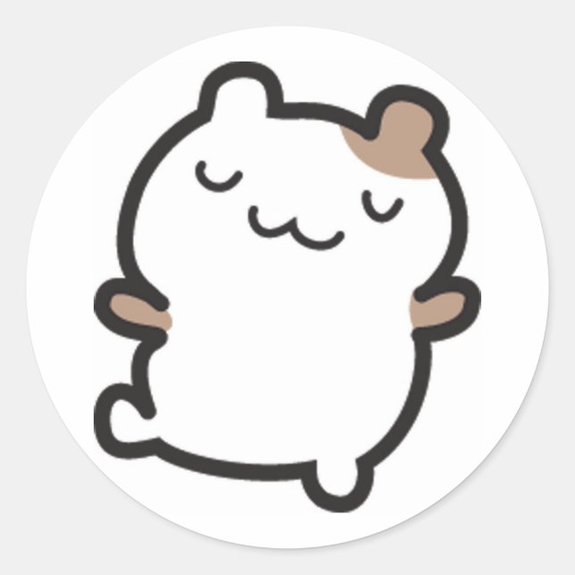 Hamster Stickers Runt Klistermärke (Framsida)