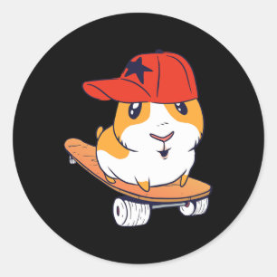 Hamster Swag Skateboard  Runt Klistermärke