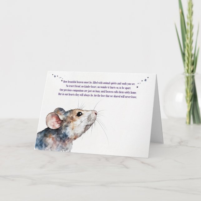 Hamster Sympathy Loss Condolonces Kort (Framsida)