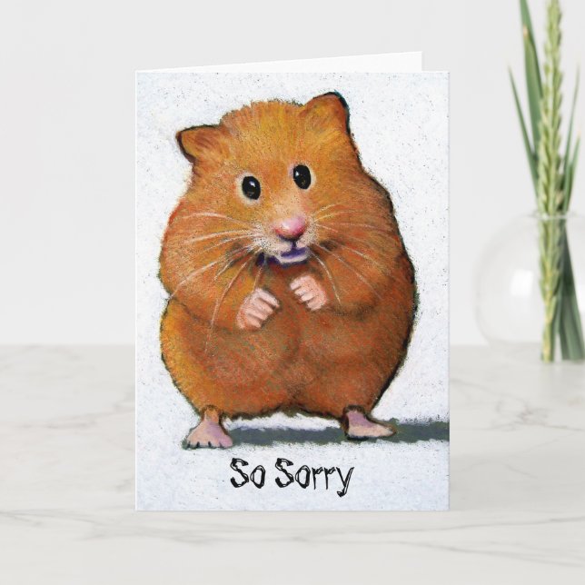 HAMSTER teckning: Så tyvärr kort (Framsida)