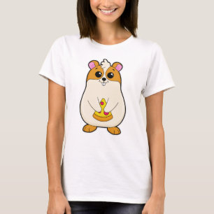 Hamster vid Eating of Pizza T Shirt