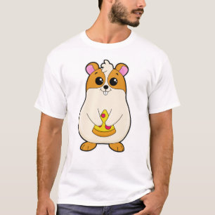Hamster vid Eating of Pizza T Shirt