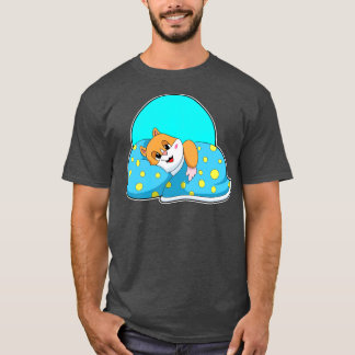 Hamster vid Sleeping med Blanket T Shirt