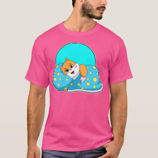 Hamster vid Sleeping med Blanket T Shirt
