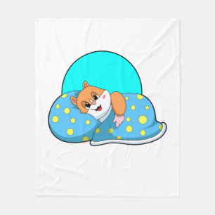 Hamster vid sovande med Blanket.PNG Fleecefilt