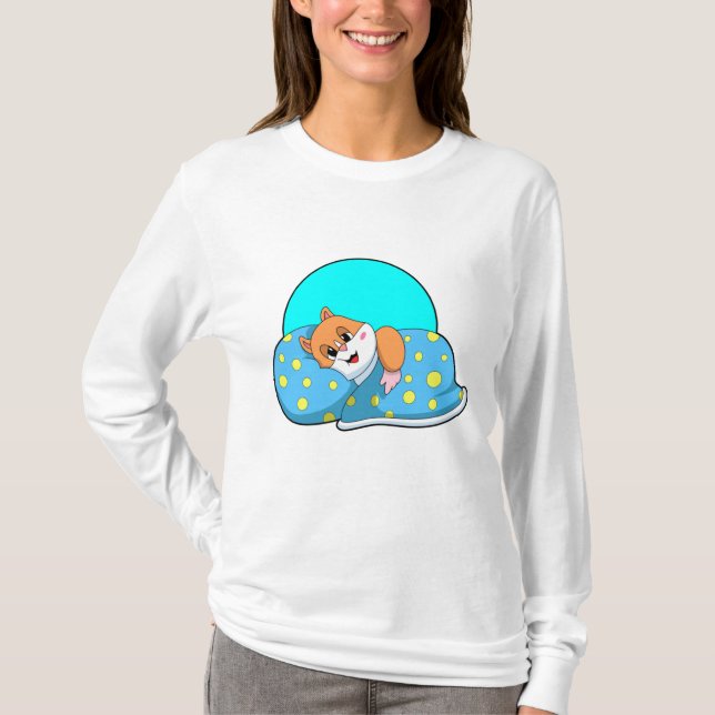 Hamster vid sovande med Blanket.PNG T Shirt (Framsida)