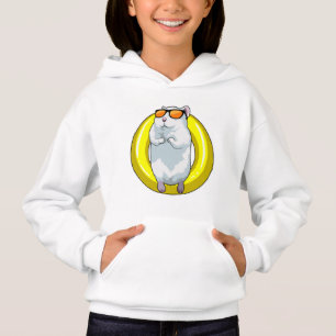 Hamster vid Swimming med Simma ring T Shirt
