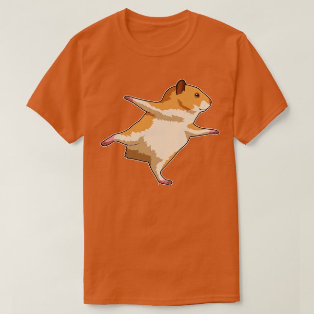 Hamster vid Yoga Stretching Ben T Shirt (Design framsida)
