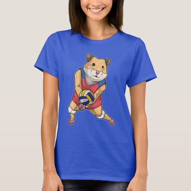 Hamster Volleyball-spelare Volleyball T Shirt (Framsida)