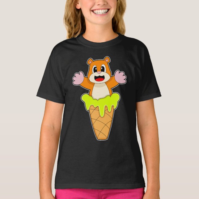 Hamster Waffle glass T Shirt (Framsida)