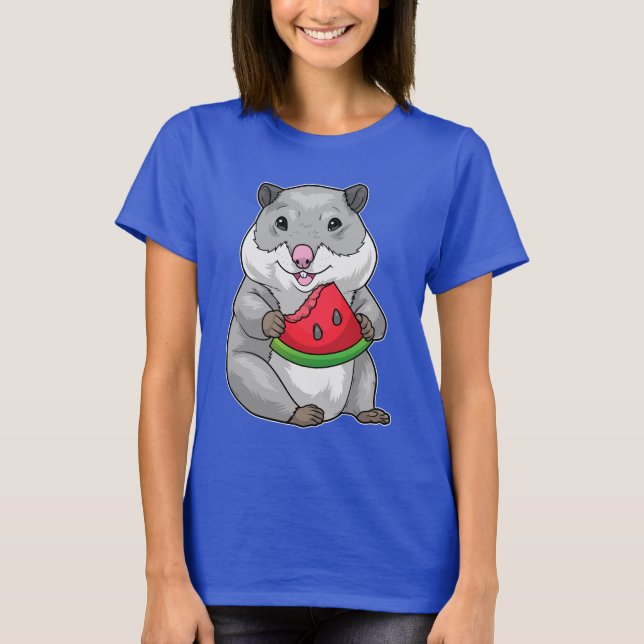 Hamster Watermelon T Shirt (Framsida)