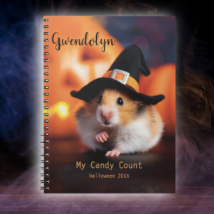 Hamster Witch Halloween Candy Anteckningsbok