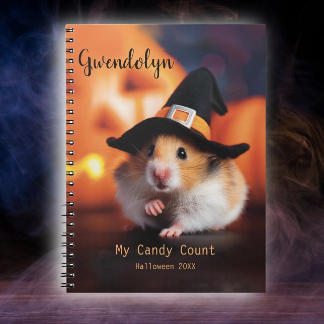 Hamster Witch Halloween Candy Anteckningsbok (Skapare uppladdad)