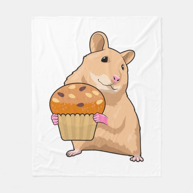 Hamster with Muffin Fleecefilt (Framsidan)