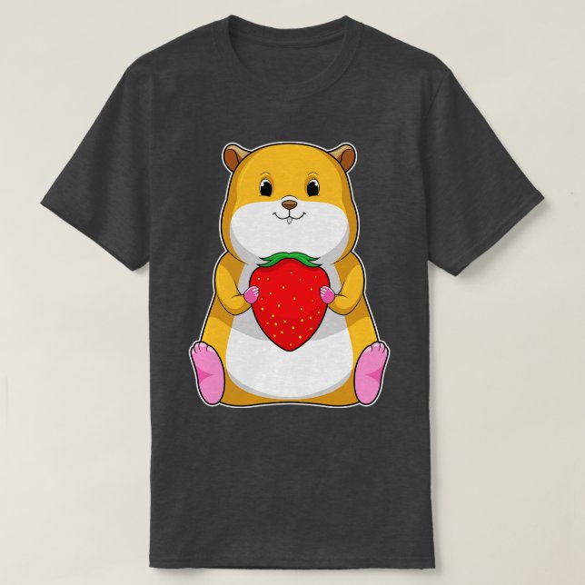 Hamster With Strawberry T Shirt (Design framsida)