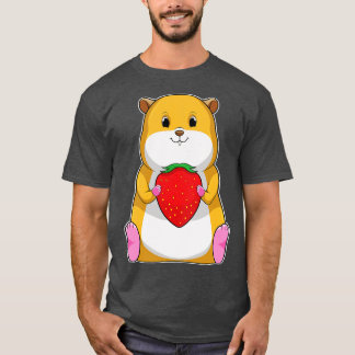 Hamster With Strawberry T Shirt
