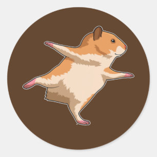Hamster Yoga Meditation Fitness Runt Klistermärke