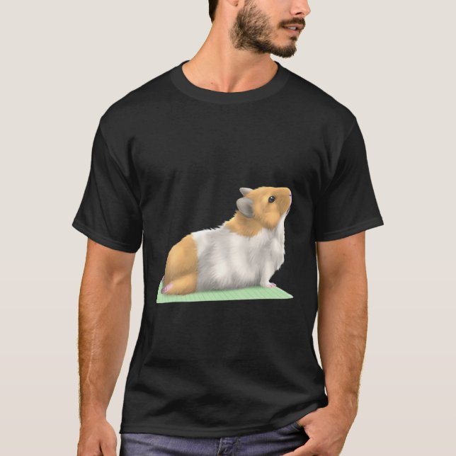 Hamster Yoga Pose Meditation Zen Workout Exercise T Shirt (Framsida)