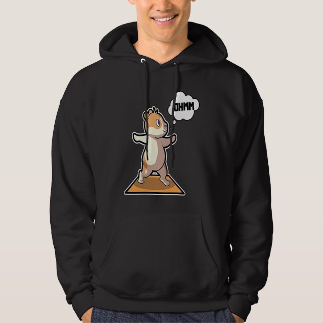 Hamster Yoga Poses Sport Gymnastics Ohm Heartbeat  Hoodie (Framsida)