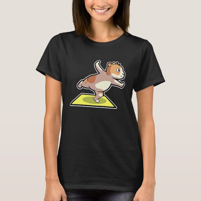 Hamster Yoga Poses Sport Gymnastics Ohm Heartbeat  T Shirt (Framsida)