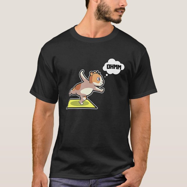 Hamster Yoga Poses Sport Gymnastics Ohm Heartbeat  T Shirt (Framsida)