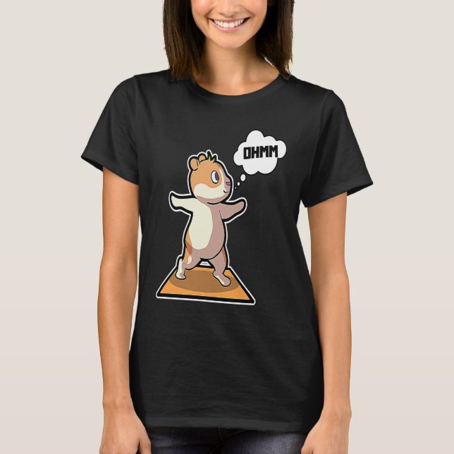 Hamster Yoga Poses Sport Gymnastics Ohm Heartbeat  T Shirt (Framsida)