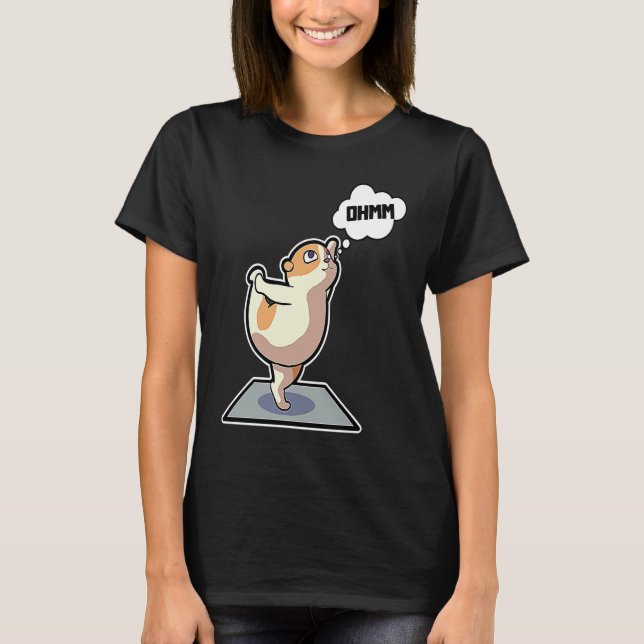 Hamster Yoga Poses Sport Gymnastics Ohm Heartbeat  T Shirt (Framsida)