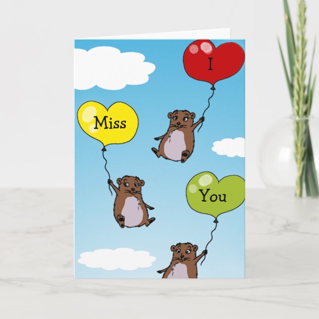 Hamsterballonger, missa jag dig helgkort (Framsida)