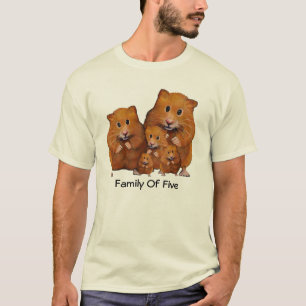 Hamsterfamilj: Föräldrar ungar: Färg ritar kons Tee Shirt