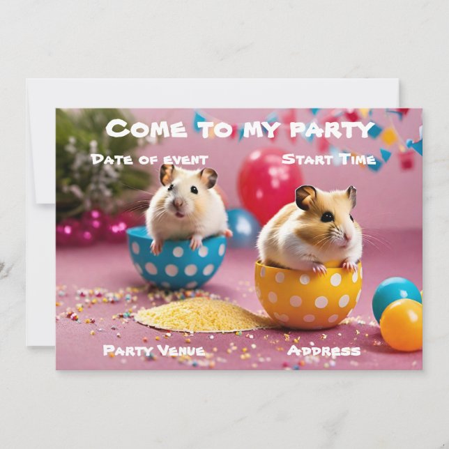 Hamsterfestin inbjudan (Framsida)