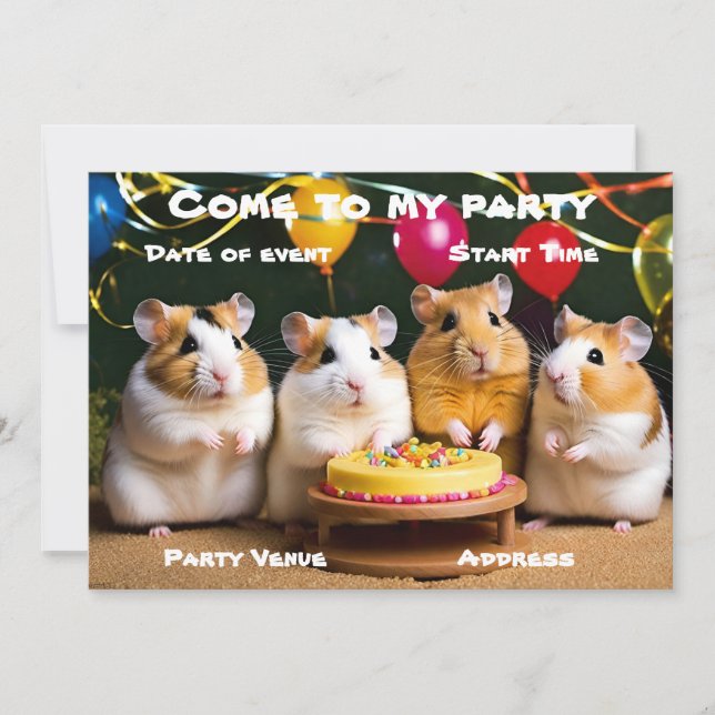 Hamsterfestinladan Inbjudningar (Framsida)